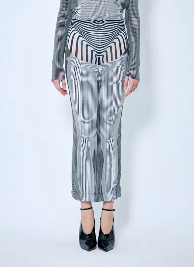 Jean Paul Gaultier Women Double-layer Mesh Midi Skirt In Multi