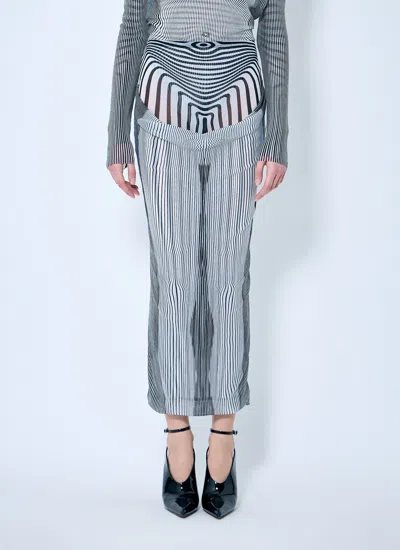 Jean Paul Gaultier Body-morphing Draped Maxi Skirt In White