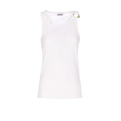 Jean Paul Gaultier Women Gaultier Piercing Detail Tank Top In White