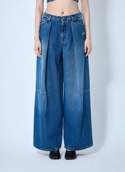 Jean Paul Gaultier Women Loose Denim Jeans In Blue