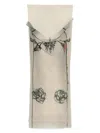 Jean Paul Gaultier Mesh Printed Double Layer Midi Skirt In Multicolor