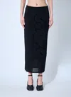 Jean Paul Gaultier Black Light Viscose Jersey Maxi Skirt