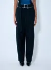 Jean Paul Gaultier Women Pinstripe Wool Pants In Black