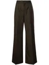 Jean Paul Gaultier Women Pinstriped Trousers In Brown