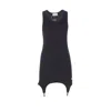 Jean Paul Gaultier Dress With Garter Detail In Black
