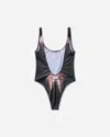 Jean Paul Gaultier Women S Body Dust Swimsuit Black / Bronze In Multi