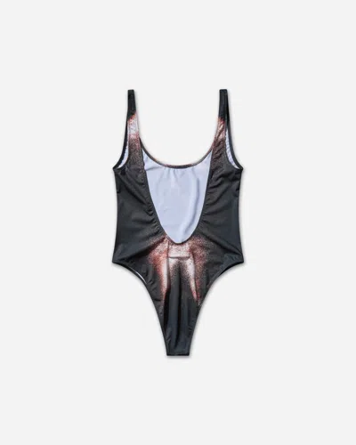 Jean Paul Gaultier Women S Body Dust Swimsuit Black / Bronze In Multi