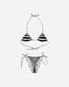 Jean Paul Gaultier Women S Body Morphing Bikini Set White / Black In Multicolor