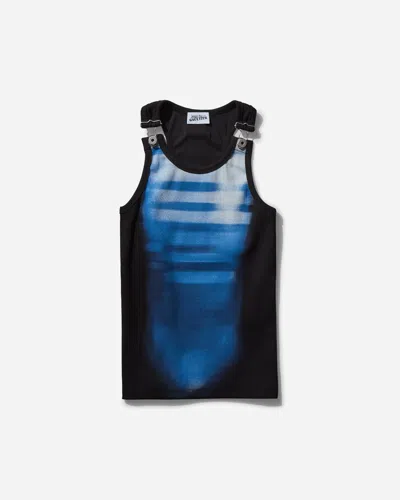 JEAN PAUL GAULTIER WOMEN S “LE MALE” TANK TOP BLACK / BLUE