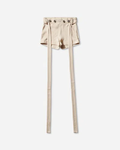 Jean Paul Gaultier Women S Logo Patch Shorts In Neutral