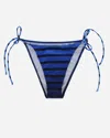 Jean Paul Gaultier Women S Marinière Gradient Bikini Bottom Black / Navy / Light Blue In Multicolor