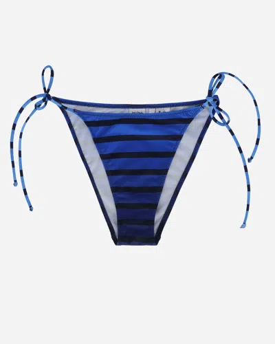 Jean Paul Gaultier Women S Marinière Gradient Bikini Bottom Black / Navy / Light Blue In Multicolor