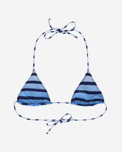 Jean Paul Gaultier Women S Marinière Gradient Bikini Top Black / Navy / Light Blue In Multicolor