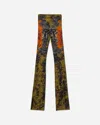 Jean Paul Gaultier Straight Flared Graphic Print Stretch Trousers
