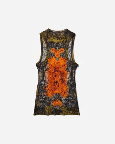 Jean Paul Gaultier Women S Médaillon Tank Top Orange