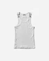 Jean Paul Gaultier Ribbed Texture Sleeveless Tank Top With Double Buckle Hardware In White