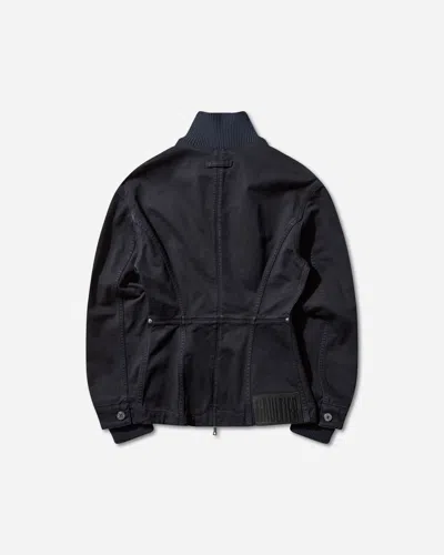 Jean Paul Gaultier Women S Slit Denim Jacket Navy In Blue