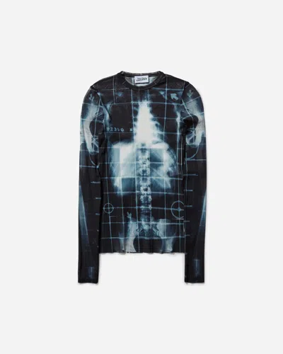 Jean Paul Gaultier Women S Squeletor Longsleeve Top Black / Navy / Light Blue In Multicolor