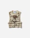 Jean Paul Gaultier Printed Tattoo Mariniere Crop Top Woman Ecru In Multicolor