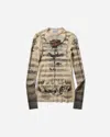 Jean Paul Gaultier Tattoo Mariniere Mesh Long-sleeve Top In Multicolor