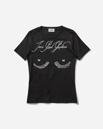 JEAN PAUL GAULTIER WOMEN S “TATTOO POEM” T-SHIRT BLACK
