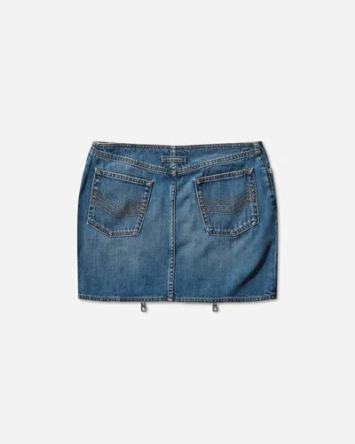 Jean Paul Gaultier Women S Zipped Denim Skirt In Blue