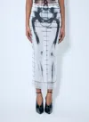 Jean Paul Gaultier Women Squeletor Mesh Midi Skirt