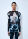 Jean Paul Gaultier Squeletor Top Woman Black And Blue In Blue