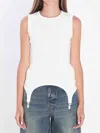 Jean Paul Gaultier Women Tank Top With Lingerie Garter In White