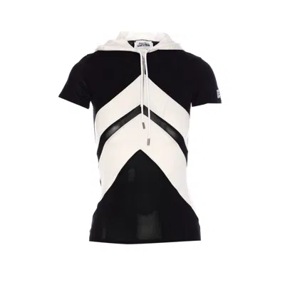 JEAN PAUL GAULTIER JEAN PAUL GAULTIER WOMEN THE BLACK T-SHIRT WITH CHEVRON