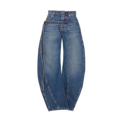 JEAN PAUL GAULTIER JEAN PAUL GAULTIER WOMEN THE BLUE DENIM STRAP JEANS