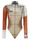 Jean Paul Gaultier Printed Bodysuit In Multi