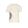 Jean Paul Gaultier Crewneck Graphic Print Laurel Printed Short Sleeves In White