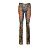 Jean Paul Gaultier Women The Medaillon Print Mesh Trousers In Multi