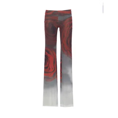 JEAN PAUL GAULTIER JEAN PAUL GAULTIER WOMEN THE RED BLURRY ROSES PANTS