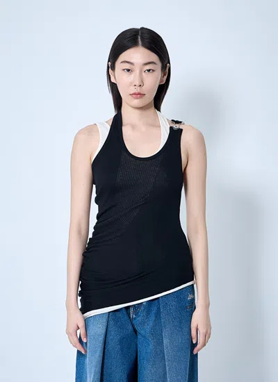Jean Paul Gaultier Women Twisted Double-layer Tank Top