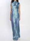 Jean Paul Gaultier Women Water Long Dress In Blue
