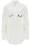 Jean Paul Gaultier White Poplin Shirt With Underboob Print Women In White
