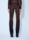 Jean Paul Gaultier Women Wood Mesh Pants In Multi