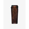Jean Paul Gaultier Womens Black/brown Printed Slim-fit Woven Midi Skirt