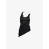 Jean Paul Gaultier Cotton Ribbed Twisted Double Layer Tank Top Clothing