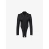 Jean Paul Gaultier Tailored Fitted Blazer In Black/white