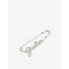 Jean Paul Gaultier Womens Silver Brand-signature Brass Safety Pin In Silver