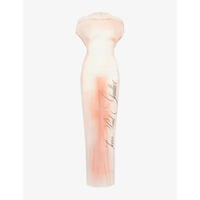 JEAN PAUL GAULTIER WOMENS JEAN PAUL GAULTIER LE CLASSIQUE OPEN-BACK MESH MAXI DRESS