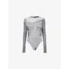 Jean Paul Gaultier The Draped Body Morphing Bodysuit In White/black