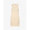 Jean Paul Gaultier Womens Nude Ribbed Sleeveless Cotton-jersey Mini Dress In Neutral