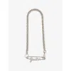 Jean Paul Gaultier The Silver-tone Gaultier Safety Pin Necklace In Silver
