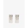 Jean Paul Gaultier Womens Silver The Logo Brass Earrings In Metallic