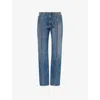 Jean Paul Gaultier Womens Vintage Blue Zip Straight-leg Denim Jeans In Multi