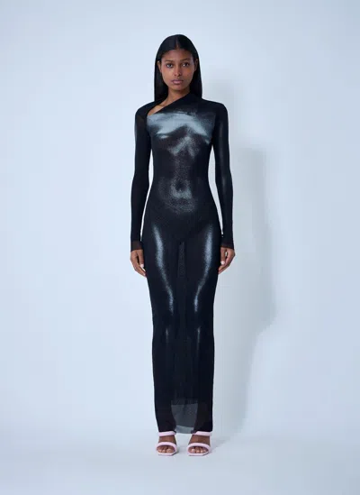 JEAN PAUL GAULTIER WOOD MESH MAXI DRESS